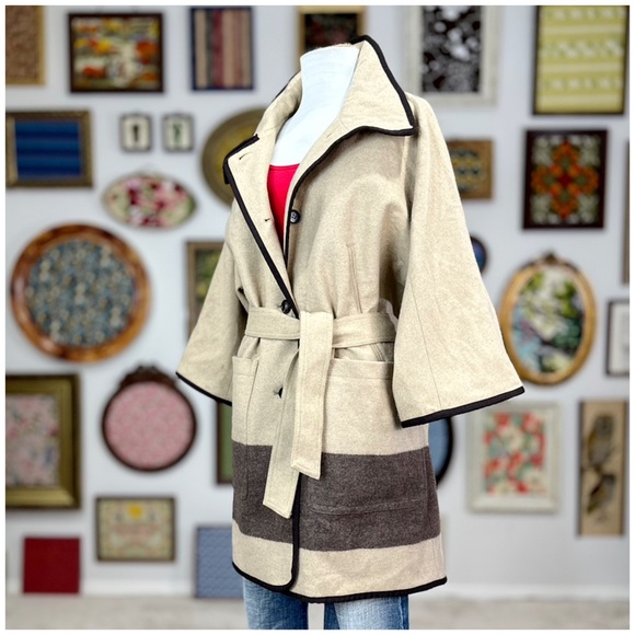 Anthro “Dipped Nugget Cape” by Woolrich - Picture 8 of 14